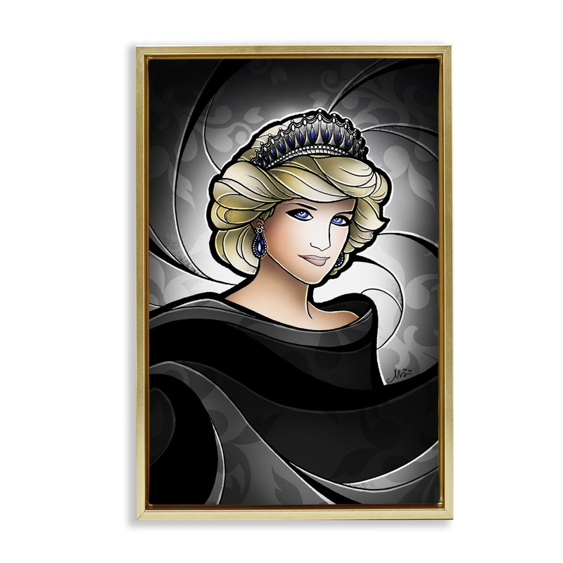 Cadre flottant princesse royale par Mandie Manzano, H 25 po x l 17 po, Cadre flottant métallique doré
