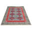 Tapis gris en laine noué à la main Adilyn