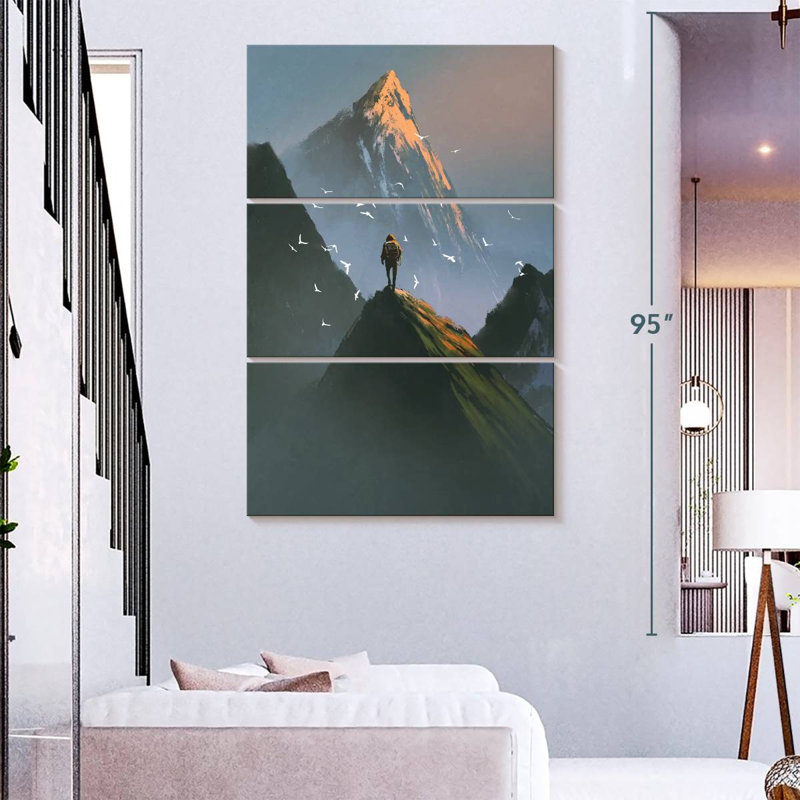 Senne Man On Mountain, 74'' H x 48'' W