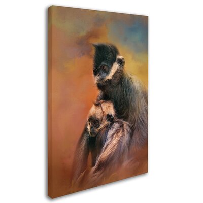 Mom and Baby Francois Langur' Graphic Art Print on Wrapped Canvas -  Trademark Fine Art, ALI14888-C1624GG