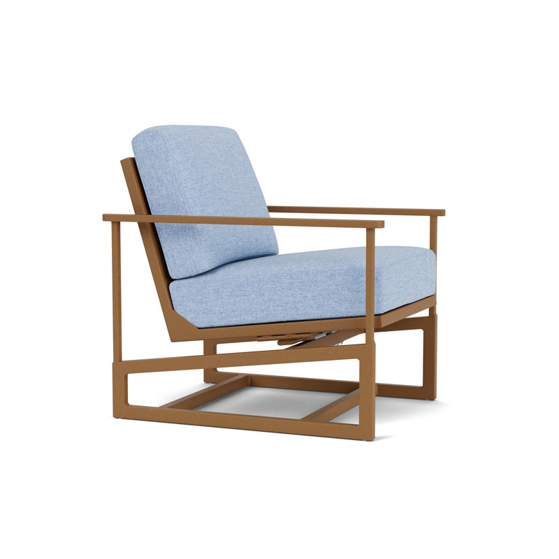 Summit Outdoor Rocker Chair, Ebony, Sailcloth Sailor, White