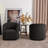 Charleene 32" Wide No Assembly Boucle Upholstered Swivel Barrel Chair (Set of 2)-88387655