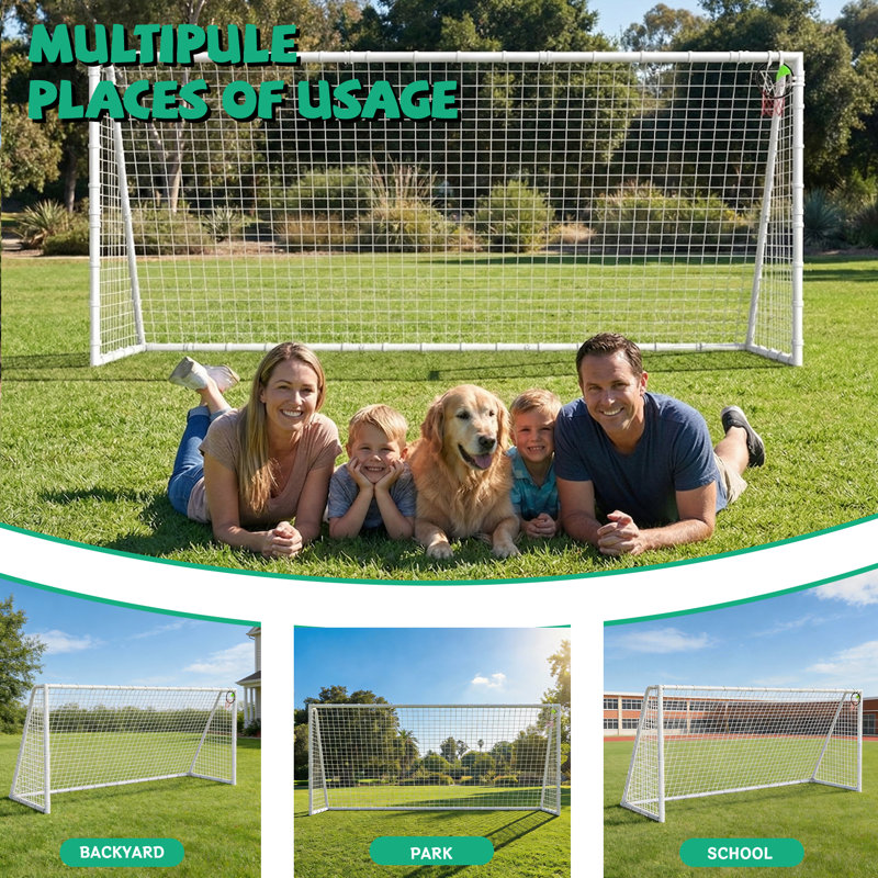 Filet de jardin portatif 7x16 pi avec filet de haute résistance pour l'entraînement des enfants et le jeu en plein air