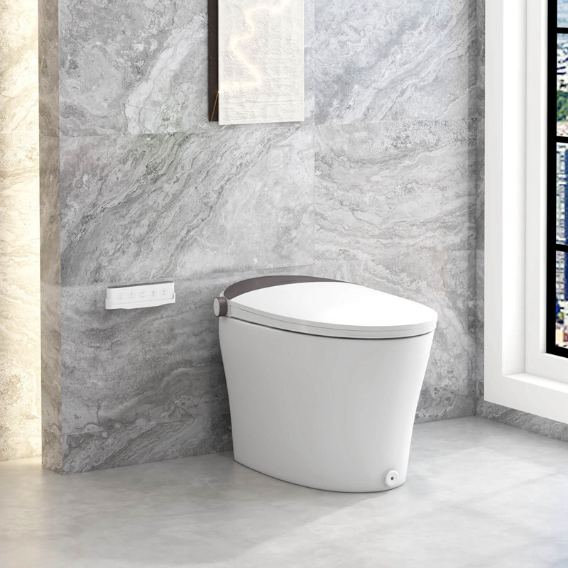 Toilette intelligente avec siège chauffant réglable Gymax