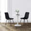 Chaise d'appoint en velours capitonné Steller-2005293419