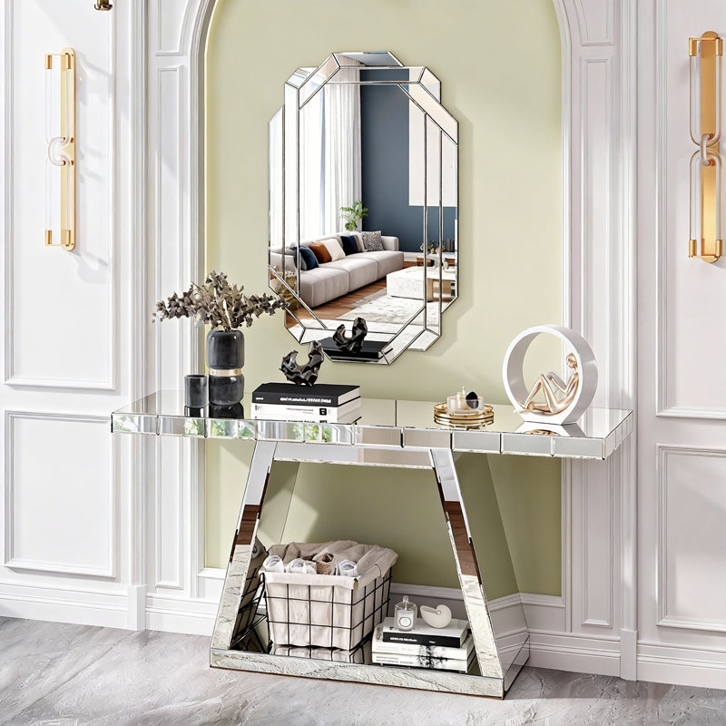 56" Mirrored Console Table