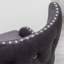 Fauteuil d'appoint contemporain en velours et garniture cloutée, gris-257188739