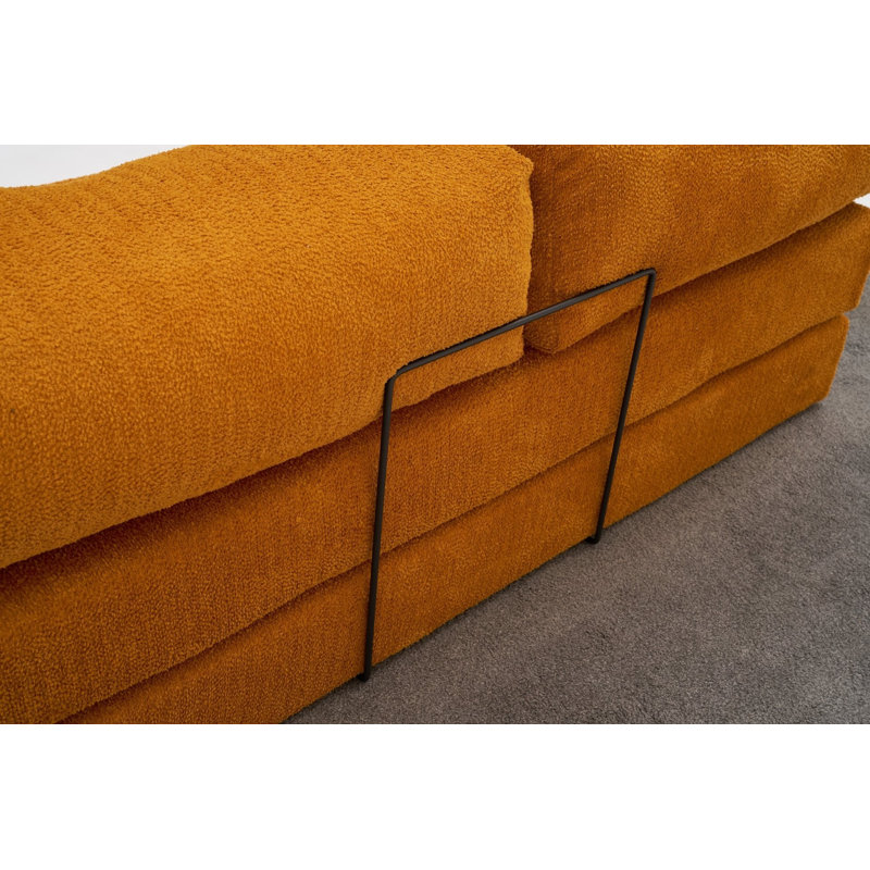 Canapé d’angle, Chenille orange