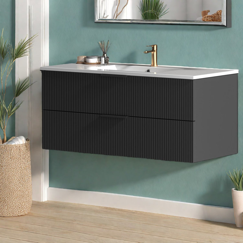 Modern Vanities(Must include both Vanity Cabinet  and Sink), 48 Inch MDF