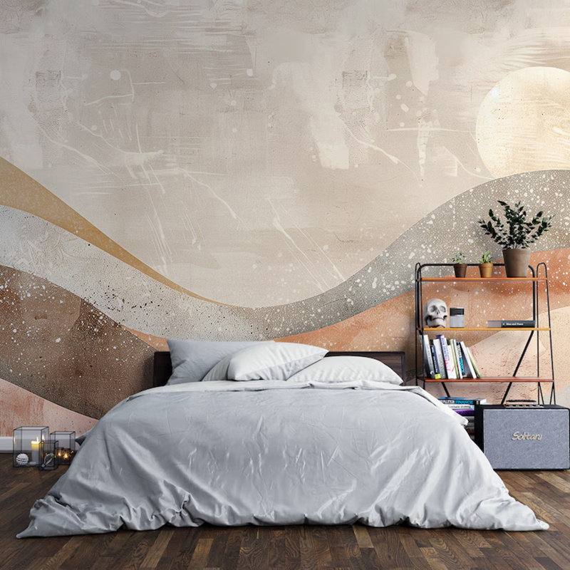 Desert Sunset Waves – Abstract Textured Landscape, 160" L x 108" W