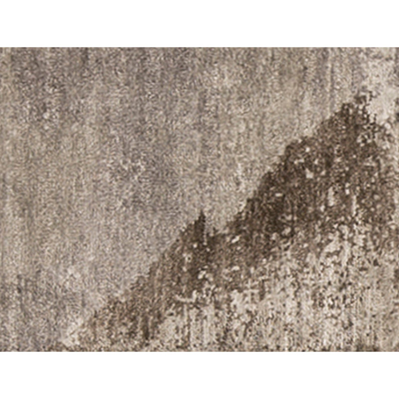 Hand Knotted Silk Area Rug in Light Brown And Nutmeg