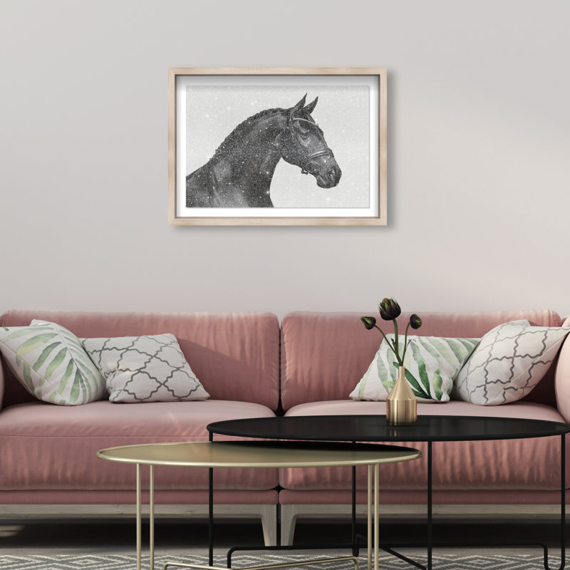 Midnight Majesty I Framed Graphic Art, 11.5"H x 16.5"W, Natural Oak Shadowbox