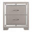 Elegant Silver Champagne Nightstand