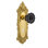 Victorian Plate with Decorative Keyhole and Crystal Black Door Knob