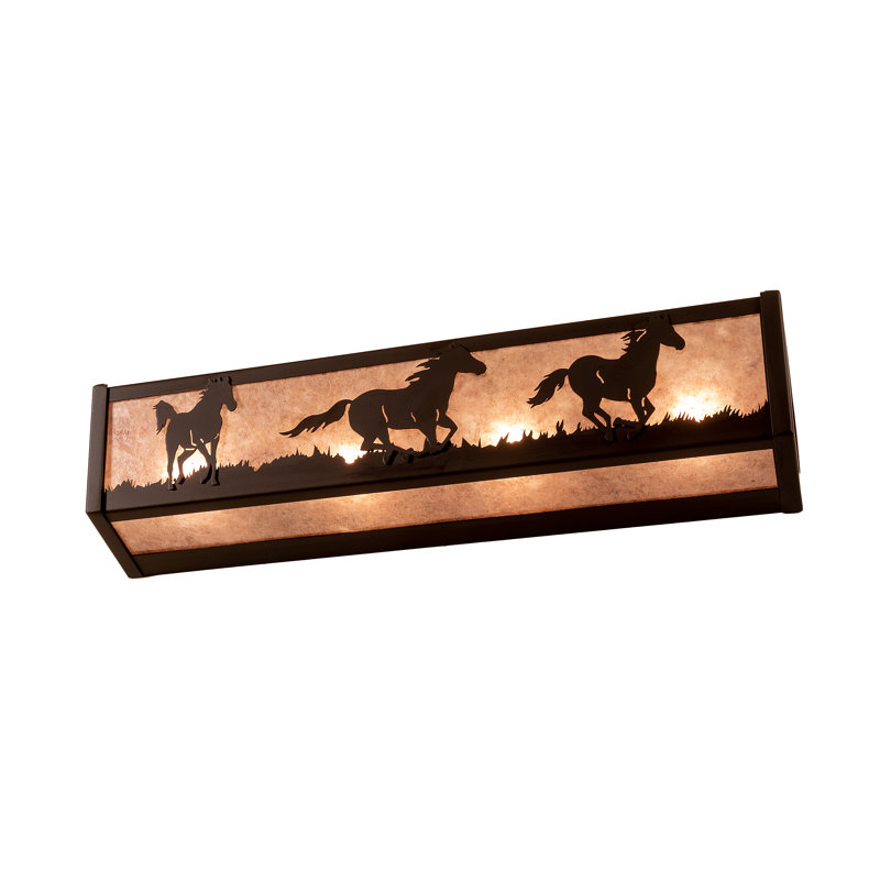 - Light Vanity Light, 4.5" H x 24" W x 5.5" D, Silver, Oil Rubbed Bronze