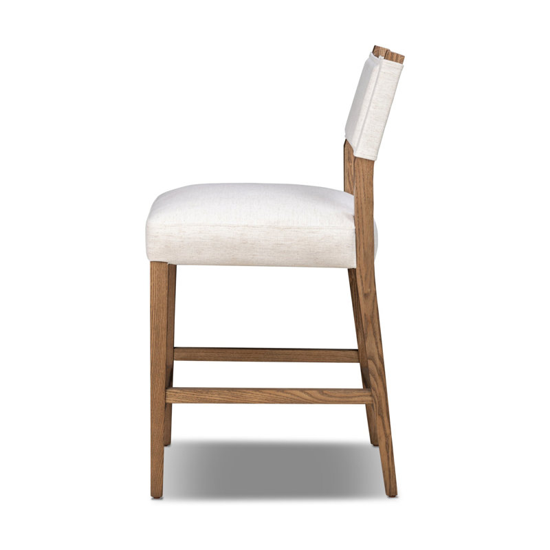 Ferris Stool, Counter Stool (25.98" Seat Height), Crypton Nomad Snow Polyester Blend, Amber Ash
