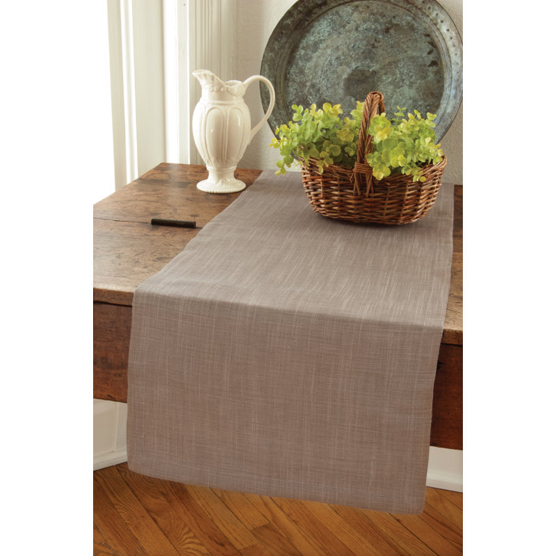 Solid Color Table Runner, Grey, 72" L x 16" W