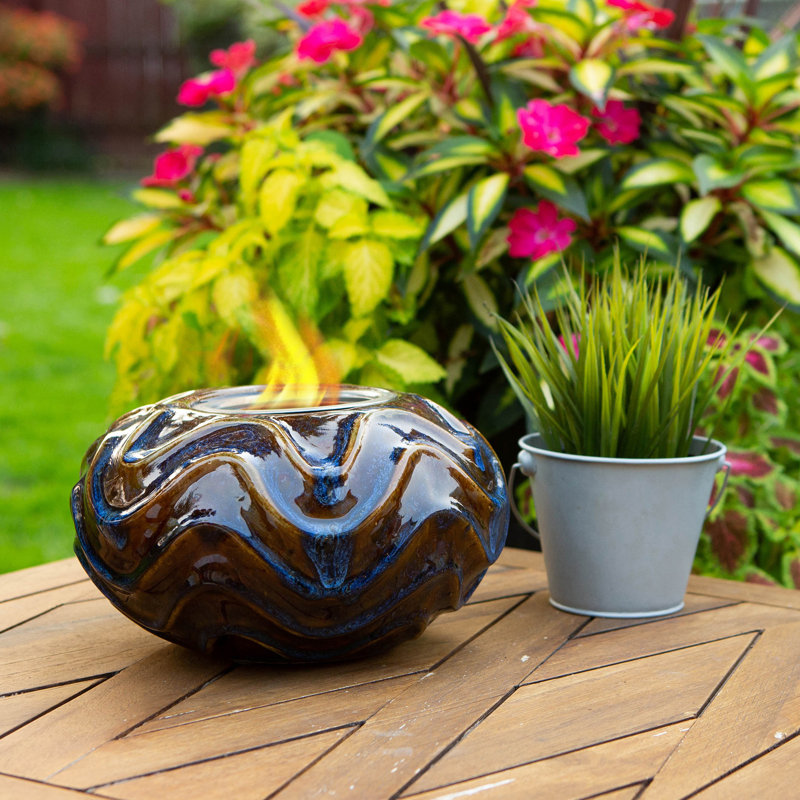 Ceramic Gel Fuel Outdoor Tabletop Fireplace