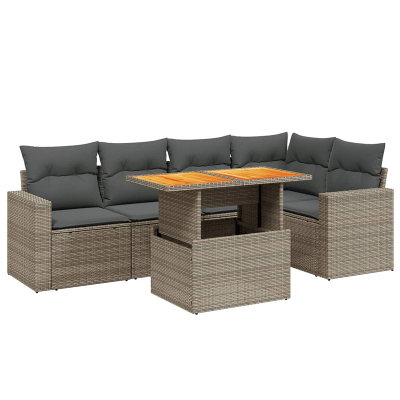 Vidaxl Garden Sofa Set Grey