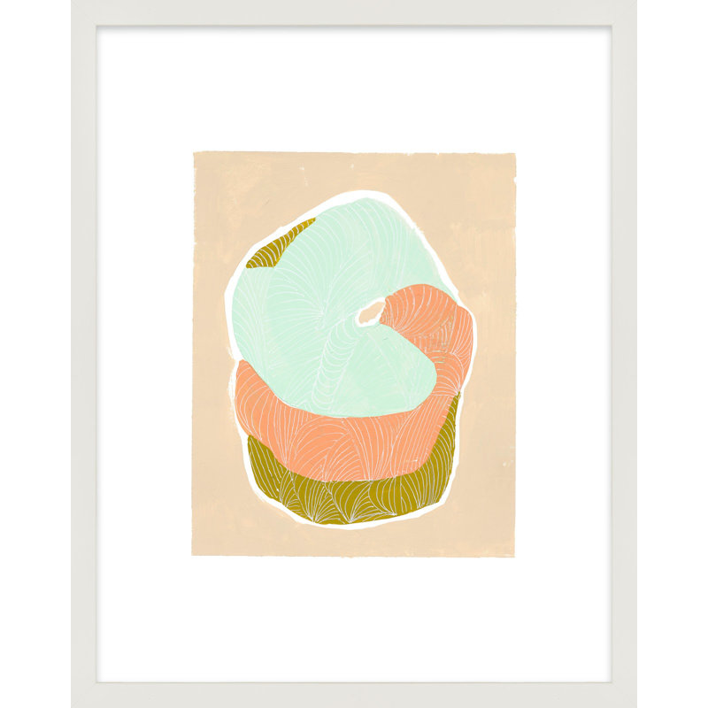 Undulations 2 Painting by Andrea Stokes, White Framed, 30" H x 24" W