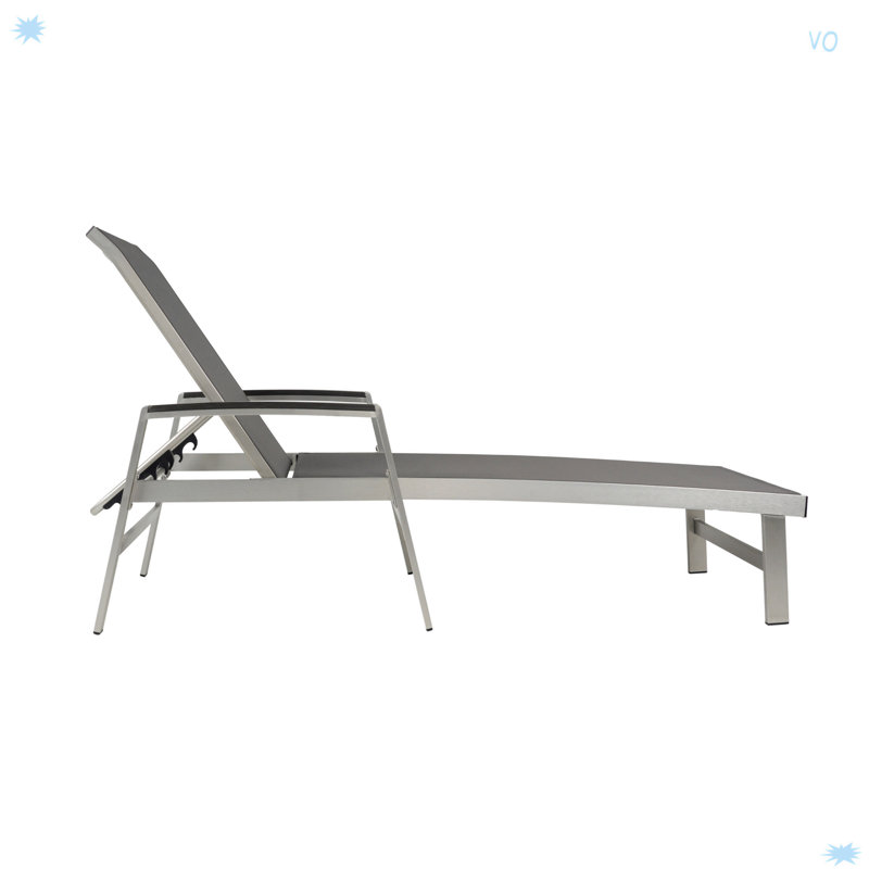 Chaise longue d'extérieur, Gris