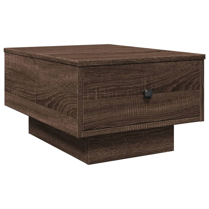Godfred Pedestal Coffee Table, 60 x 45 x 31 cm (L x W x H), Concrete Grey