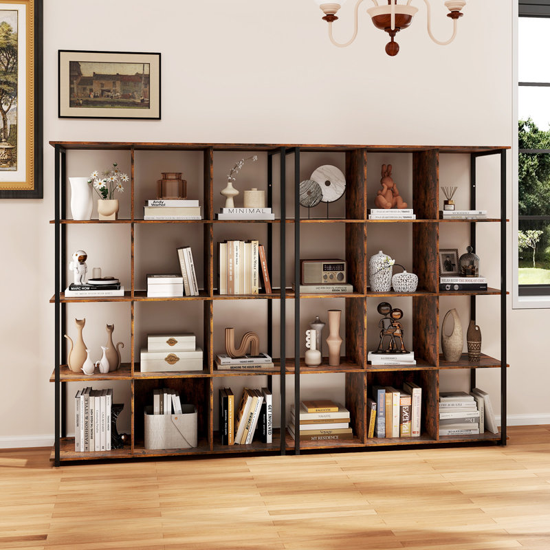 144cm H x 107cm W Metal Cube Bookcase