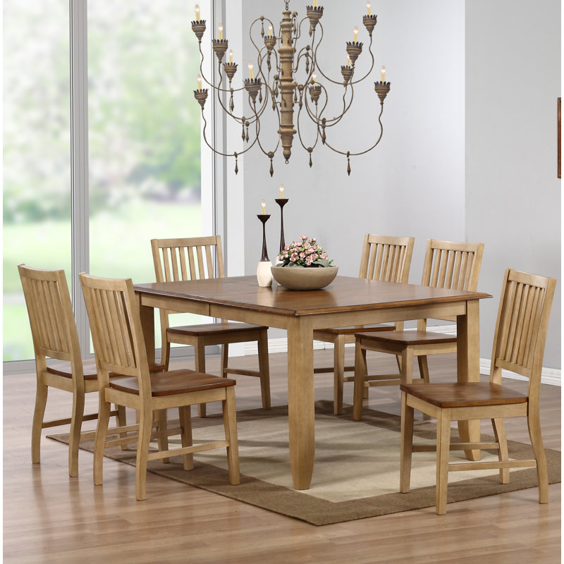 Huerfano Valley Extendable Solid Wood Top Four Leg Dining Set, Amish Brown, Amish Brown