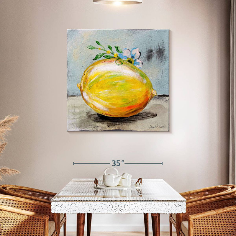 Yarlin, fruit de cuisine abstrait I, H 39 po x l 39 po