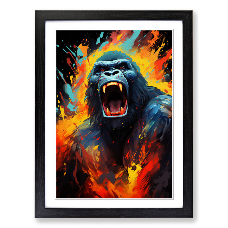 Gorilla Tachisme Art - Framed Print