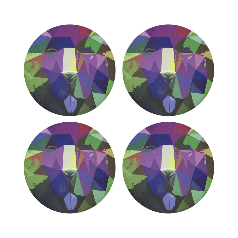 Ode to Okuda Pebble 16" Vinyl Placemat, Okuda Purple