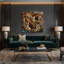 «Cats Toyger», art mural sur toile noire-1787042313