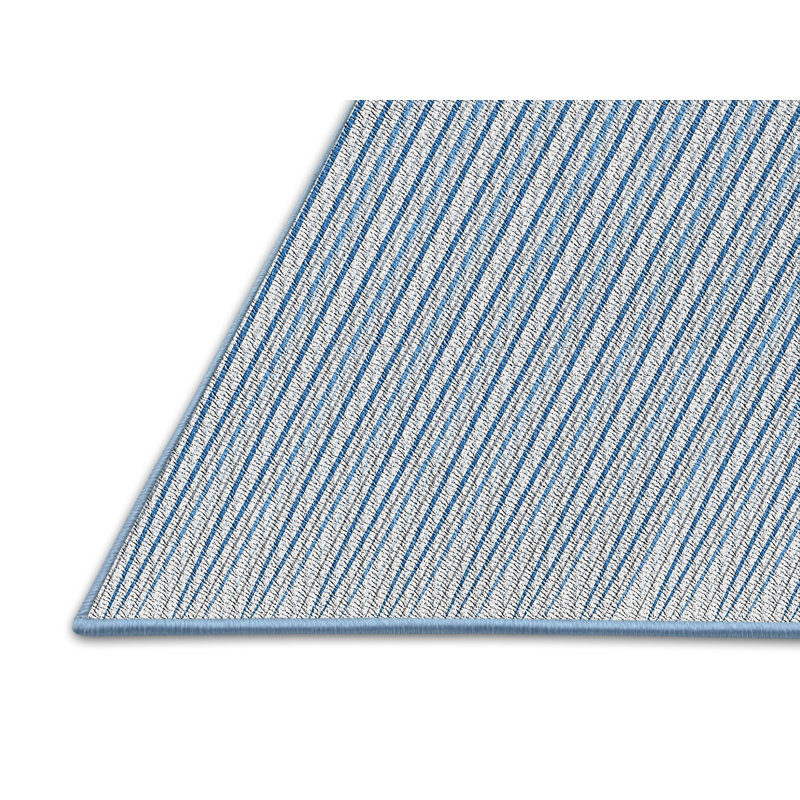 Tapis rayé bleu Felina, Rectangle 8 pi x 12 pi