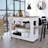 2-Drawer 2-Shelf Kitchen Island White And Light Oak