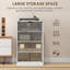Cabinet multimédia, armoire stéréo à 4 niveaux,-579912533