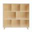 8 bibliothèques en bois de pin, tablettes fixes, conception verticale, utilisation croisée, dossier solide pour armoire de rangement stable, chambre de bébé et vestibule, panneaux de résistance industrielle, assemblage facile-2104581134