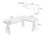 Bureau en bois massif en L Burlywood