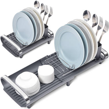 Brabantia Modern Compact Aluminum Dish Drying Rack - Dove Grey