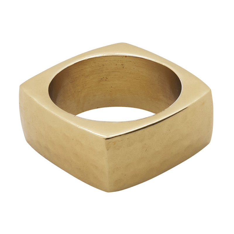 Rond de serviette en aluminium, Doré