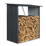 Spacious Outdoor Firewood Rack For Efficient Wood Storage And Protection