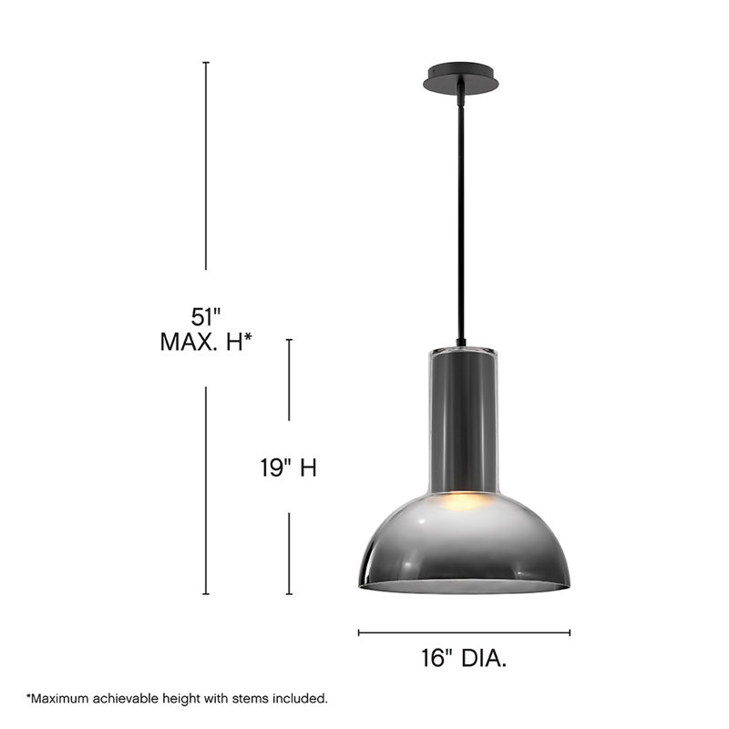 Ombra 1 - Light Pendant, Black
