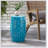 Lilac 12-Inch Accent Side Table, Cylindrical Design For Living Room And Entryway, Industrial Style With Laser-Cut Motifs, Indoor And Outdoor Use-479497243
