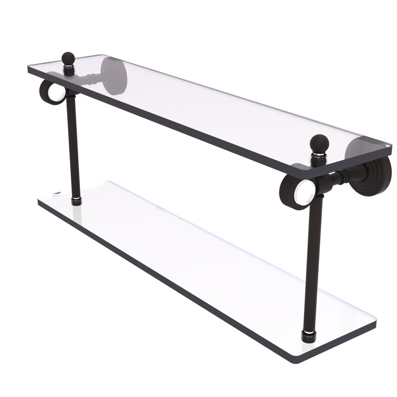 Étagère à 2 niveaux Jarrell, Bronze huilé, H 5,12 po x l 22 po x p 9,3 po