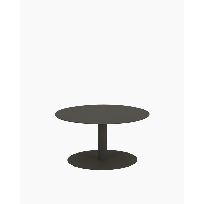 Kodo Outdoor Round Coffee Table, Fossil Gray, 14'' H x 26'' W x 26'' D, Fossil Gray