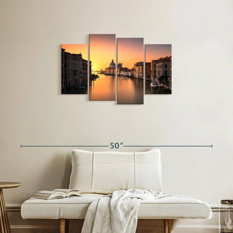 Lilie Grand Canal au coucher du soleil, H 22 po x l 36 po