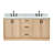 ARIEL Kelly 73 Double Sink Bathroom Vanity with Italian Carrara Marble Top-99405095