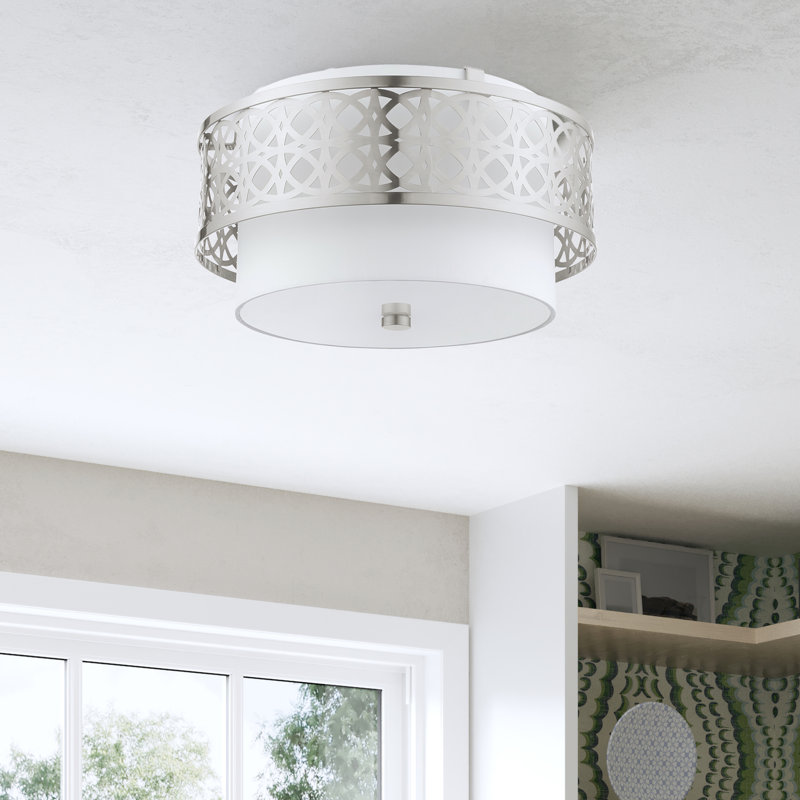 Eraman Flush Mount, Brushed Nickel