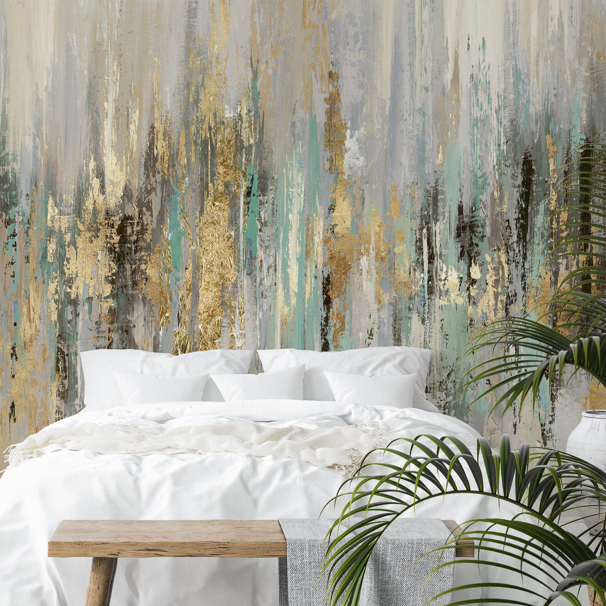 Dripping Paint Fabric, Wallpaper and Home Decor