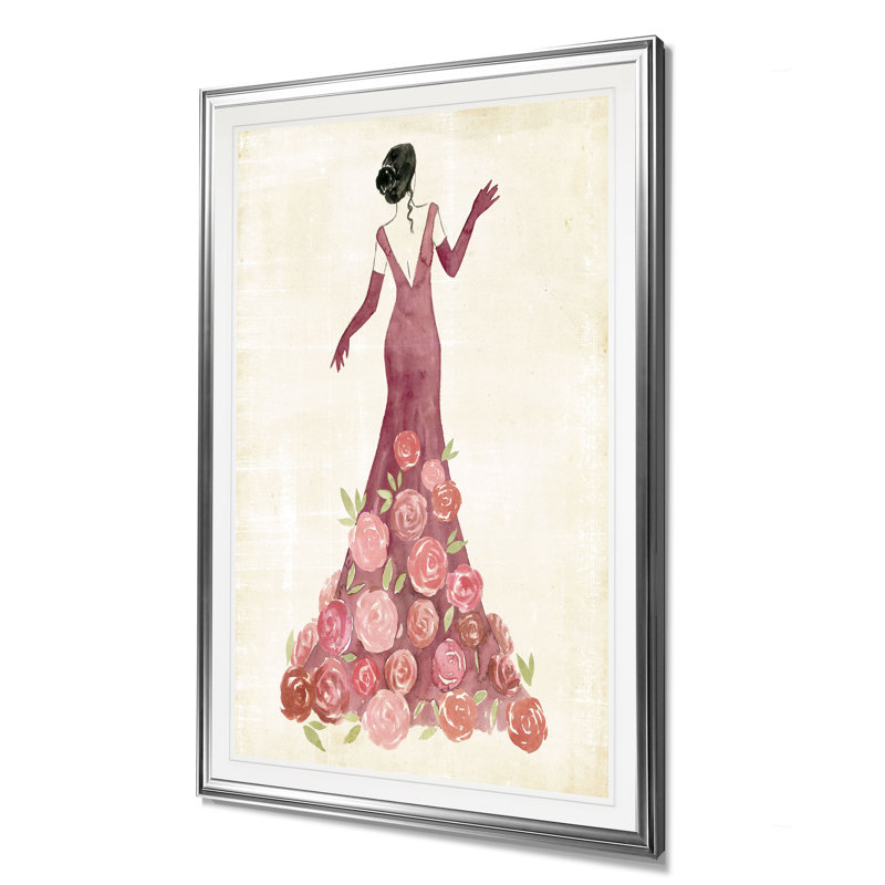 « guirlande gown ii », reproduction, H 24 po x l 20 po x P 1,5 po, Cadre argenté