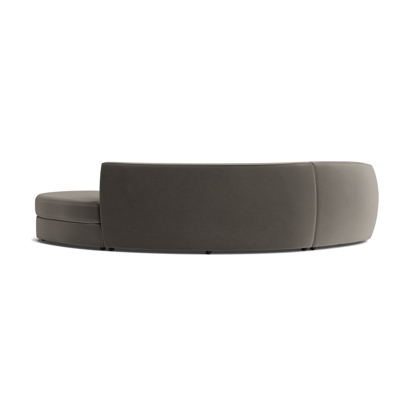 Giselle 3-Piece Left Arm Sectional, Performance Velvet - Graphite